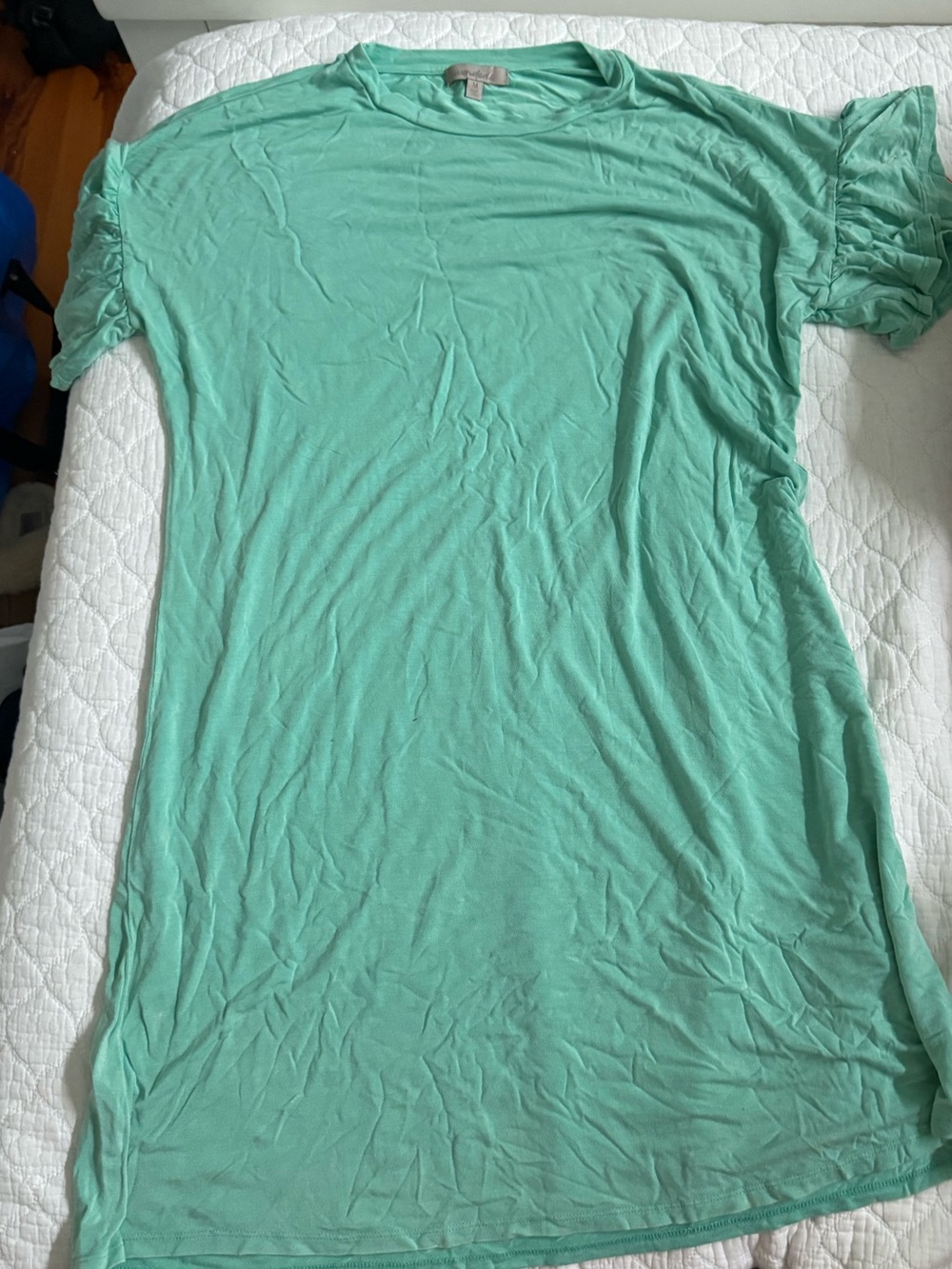 Wonderly Mint Green Short Sleeve Tee Dress